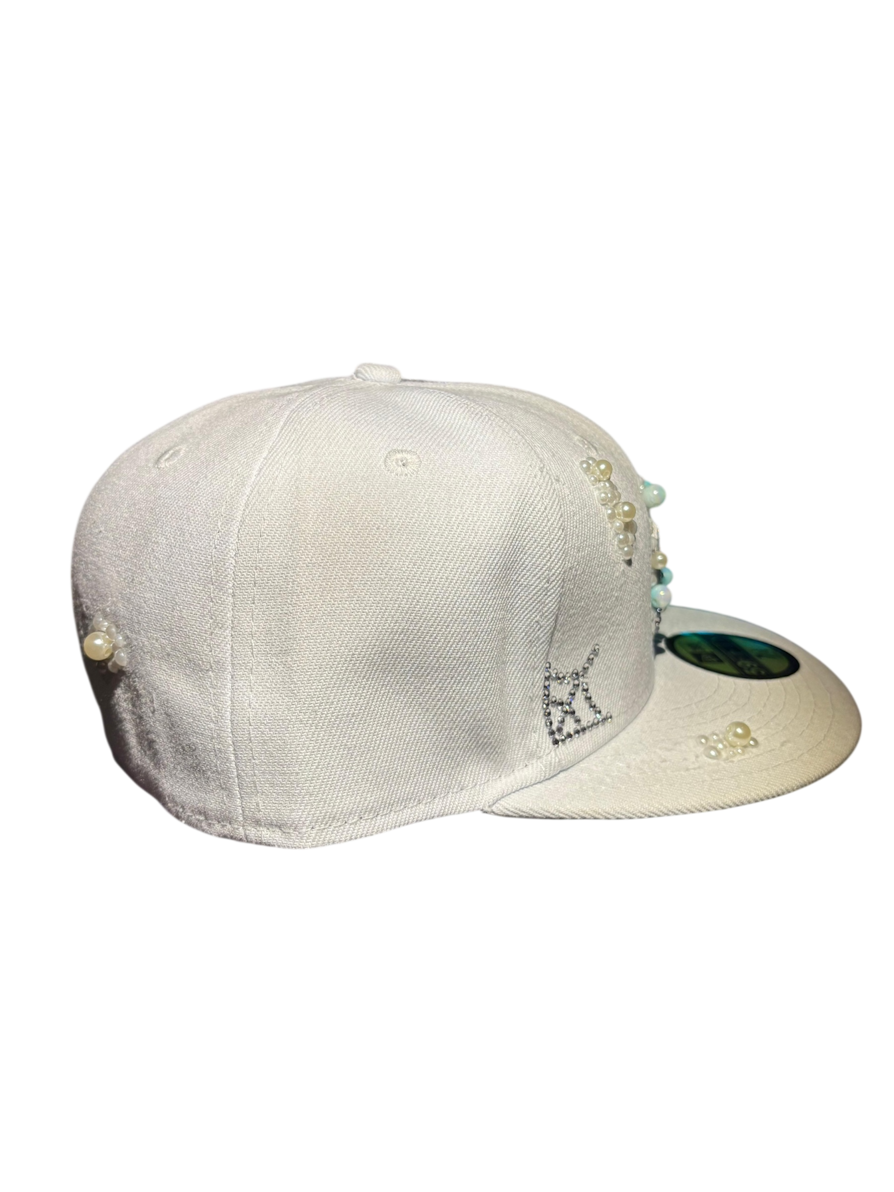 Custom Cap White Pearl NY Yankees