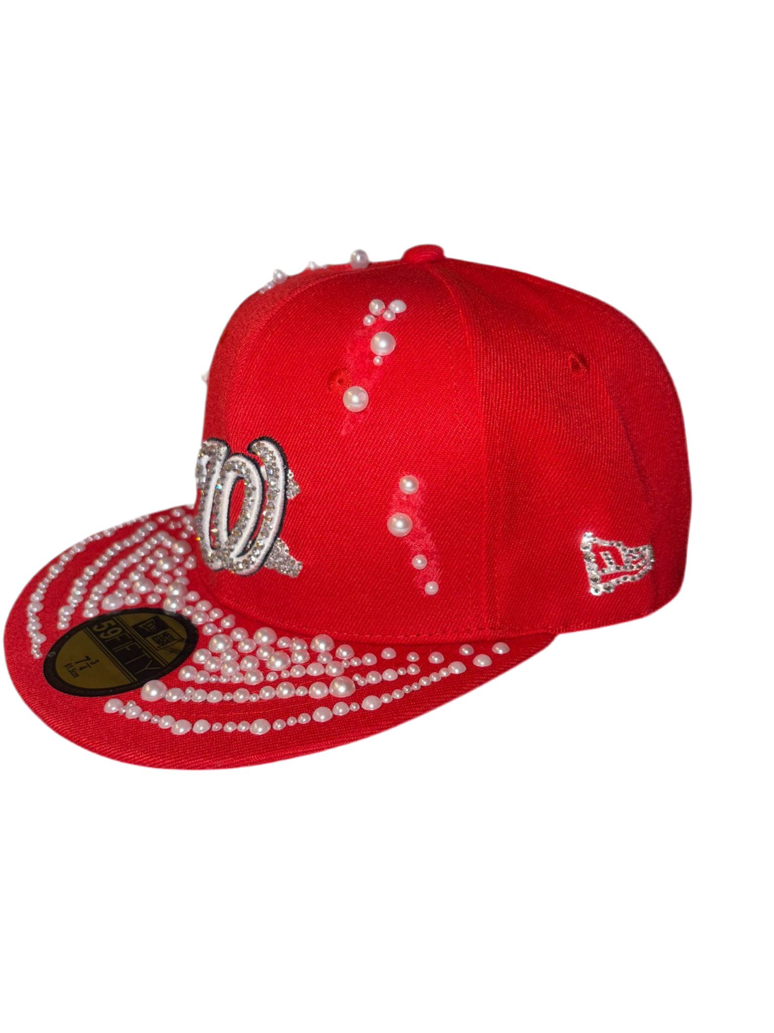 Custom Cap W.N. Pearls and Diamonds