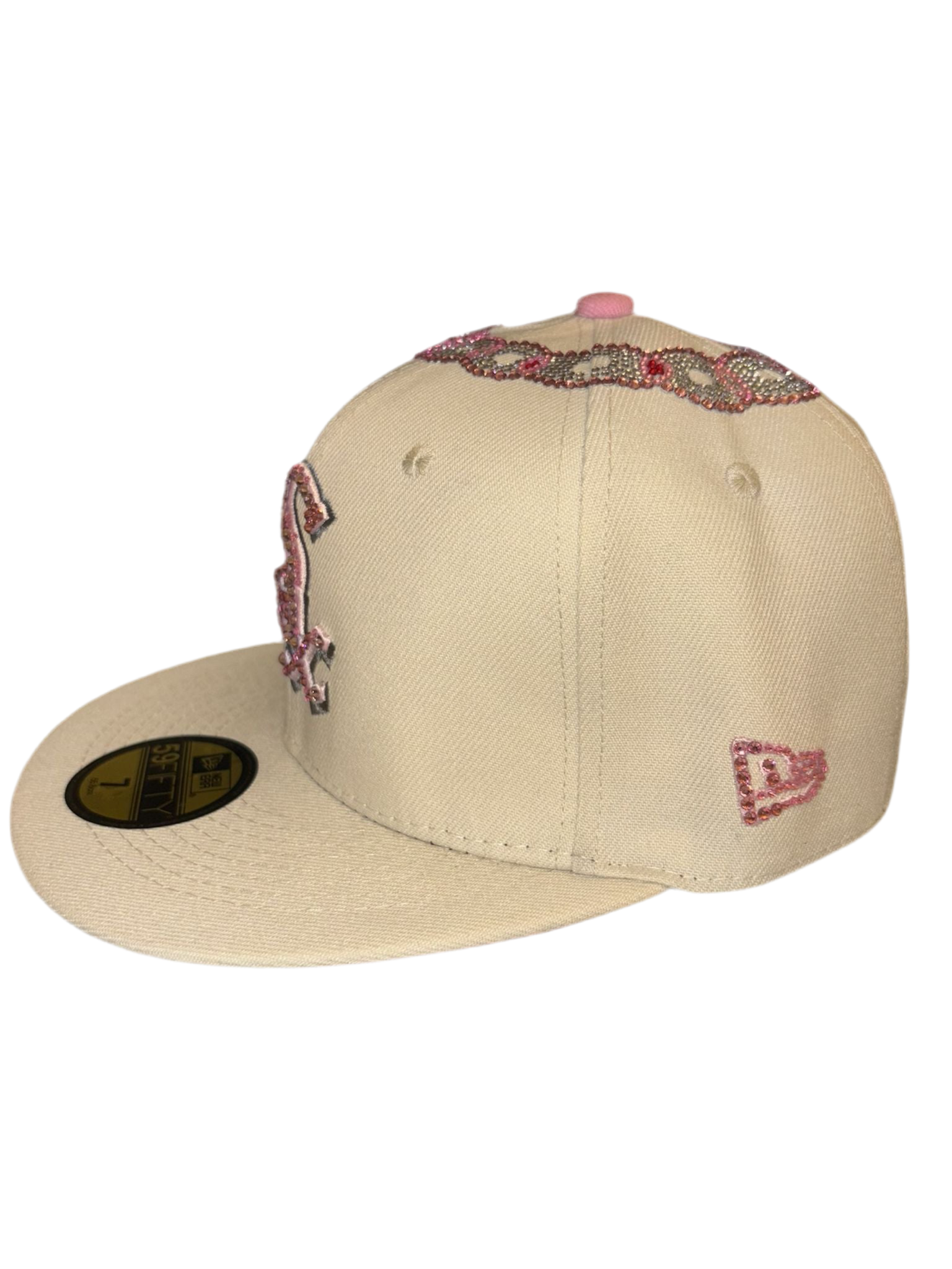 Custom Cap White Sox Pink Diamonds