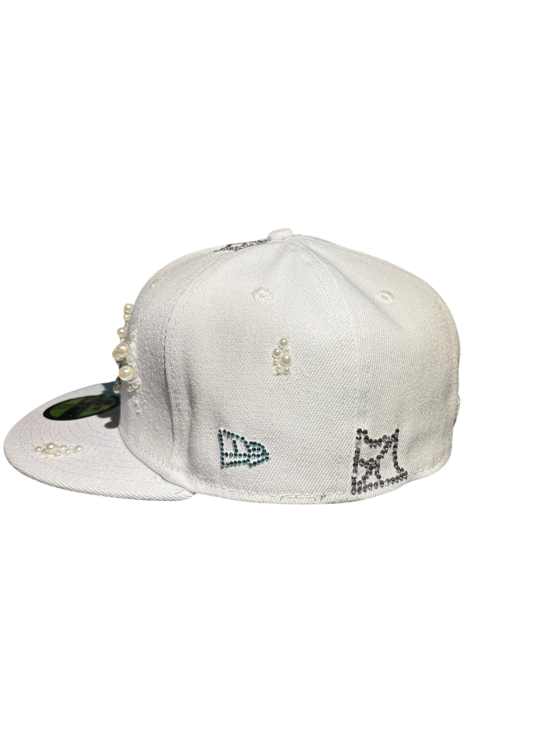 Custom Cap White Pearl NY Yankees