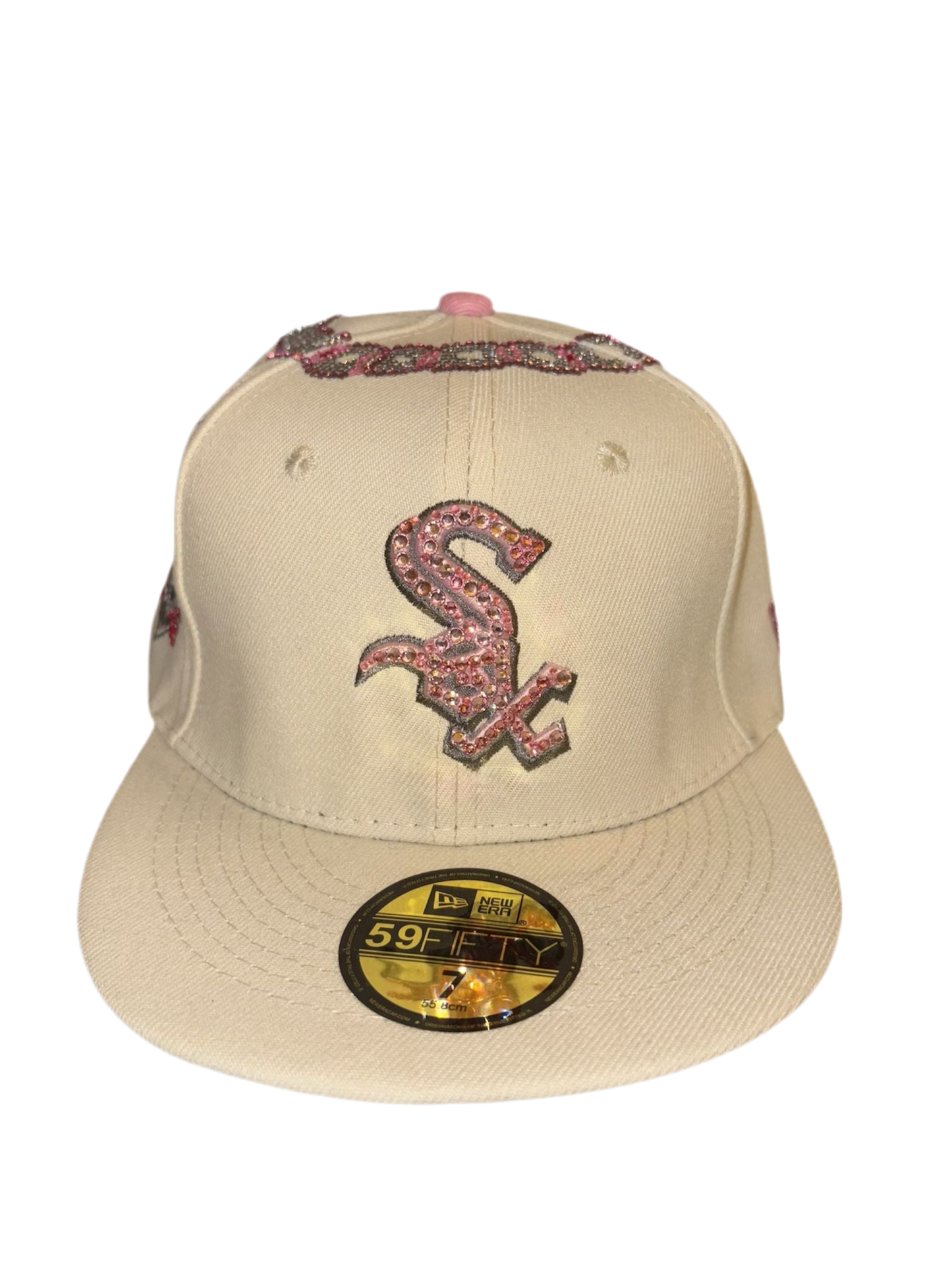 New Era Custom White Sox Pink Diamonds