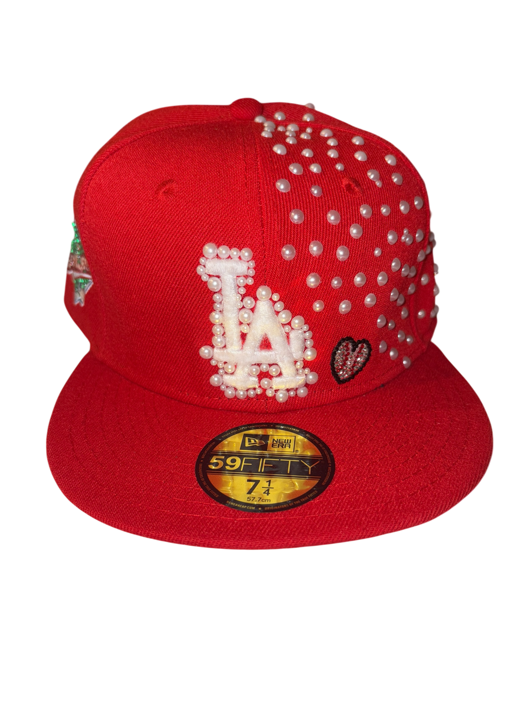 Custom Cap Red Pearl LA Dodgers
