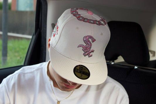New Era Custom White Sox Pink Diamonds